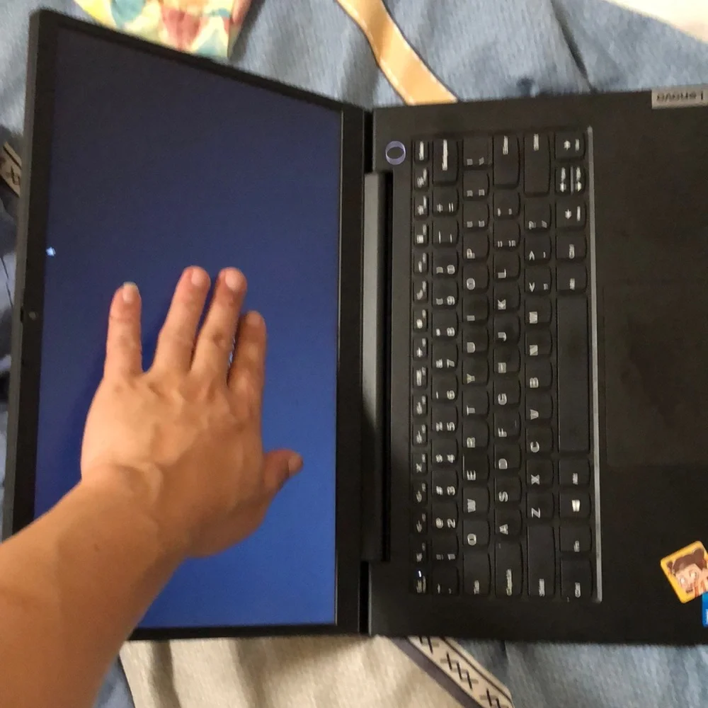 Lenovo Black Laptop Sleek Design Matte Finish